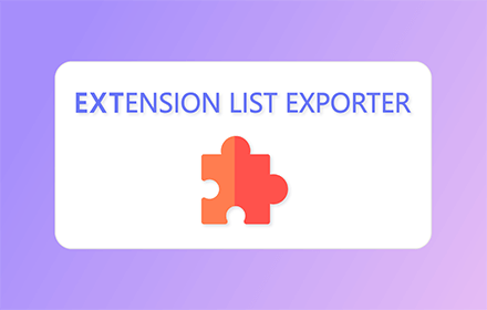 Extension List Exporter