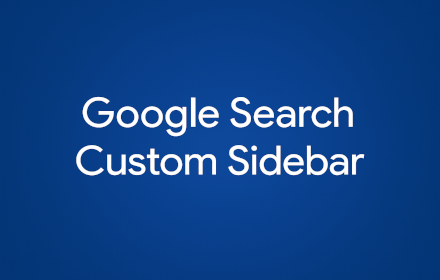 Google Search Custom Sidebar