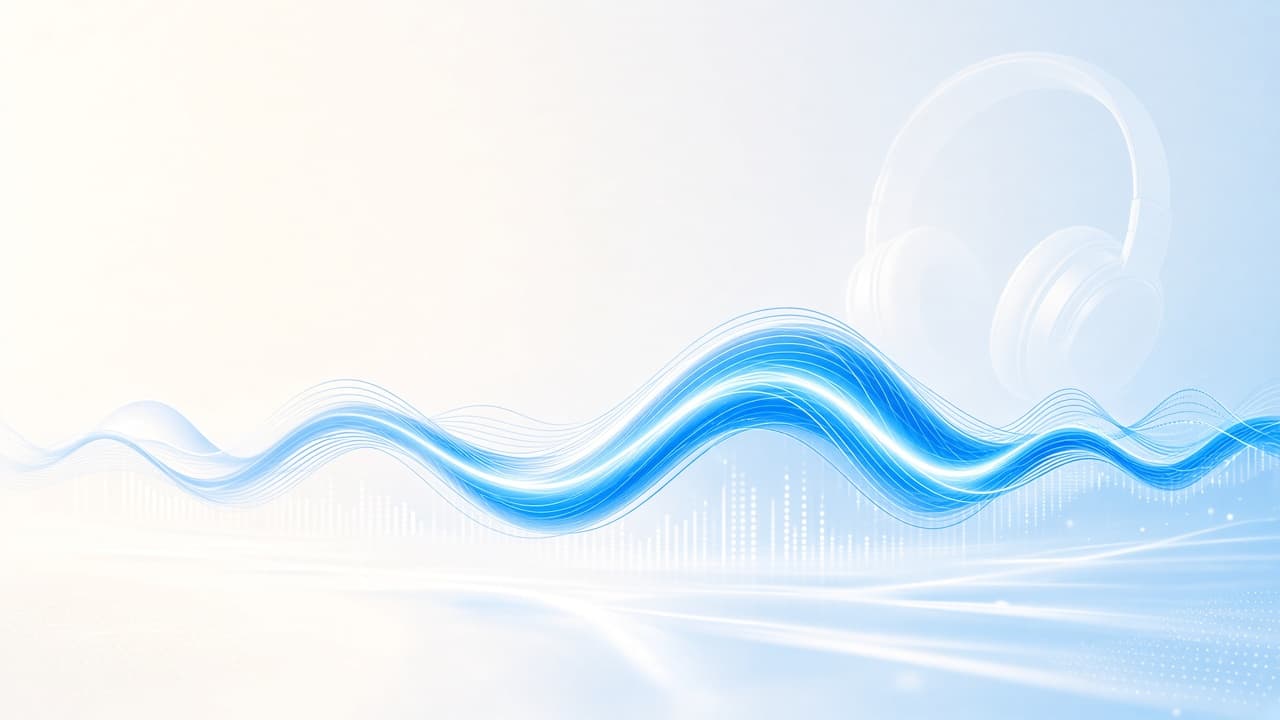 Bright chrome-blue bass waveform cover for Bass Booster Extreme