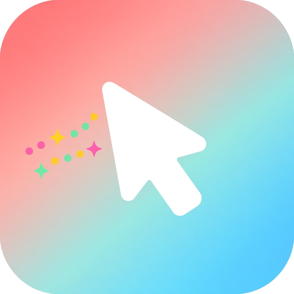 Cursoria Custom Cursors Chrome extension icon with colorful cursor and sparkles