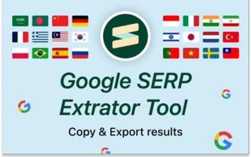 JSON view of extracted Google SERP titles URLs and descriptions