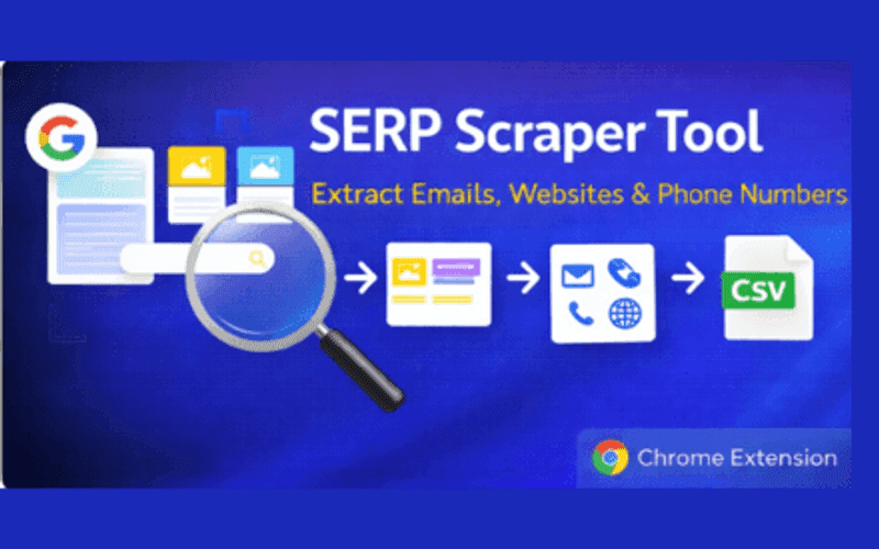 List view with preview pane for scraped search results