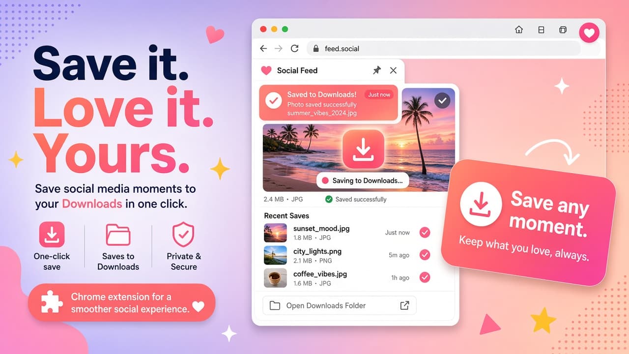 Web Gram save button sending photos and videos to Chrome downloads