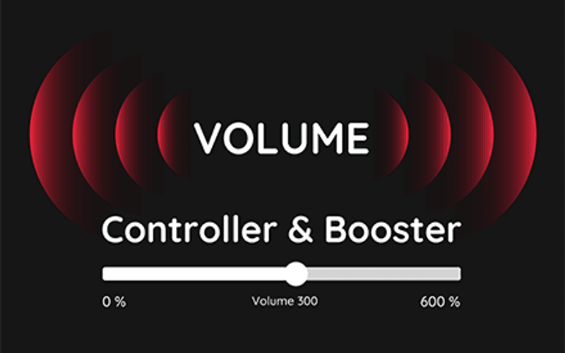 Per-tab volume boost controls with plus and minus buttons