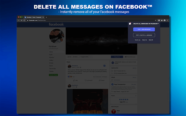 Delete All Messages on Facebook