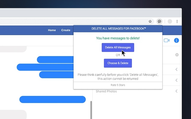 How to delete all Facebook messages at once